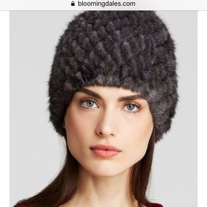 Maximillian Knit Mink Hat Brown